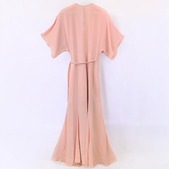 NWT Reformation Cream Winslow Maxi Wrap Kimono Dress - Picture 6 of 12